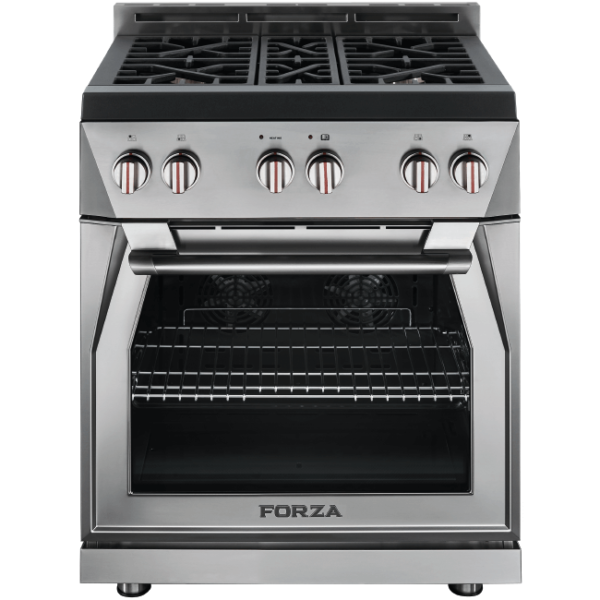 forza gas range 30 inch stainless steel